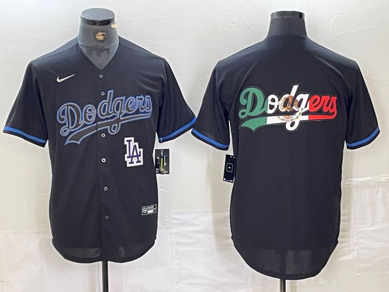 Men 2025 Los Angeles Dodgers Blank Black Shadows Nike MLB Jersey style 6233